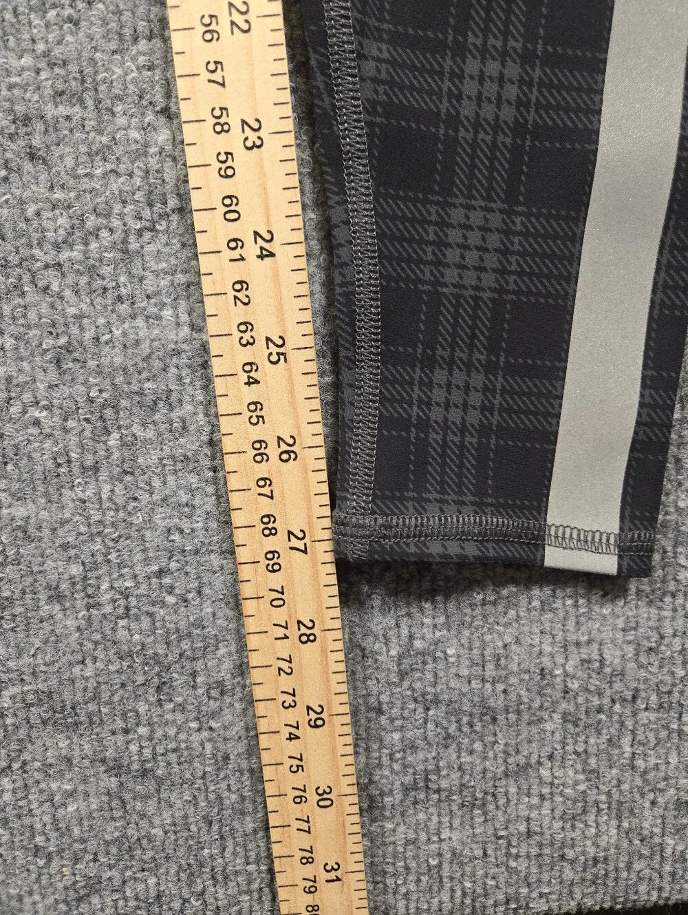 Alo Yoga Vapor High Waisted Plaid Leggings Gray Checked Athletic Yoga Pants XXS